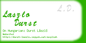 laszlo durst business card